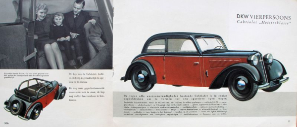 Auto-Union DKW Modelprogram 1938 Carbrochure (10065)